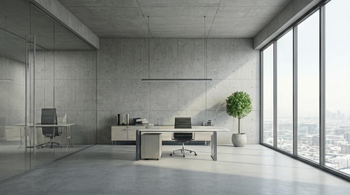 Minimal Concrete Office