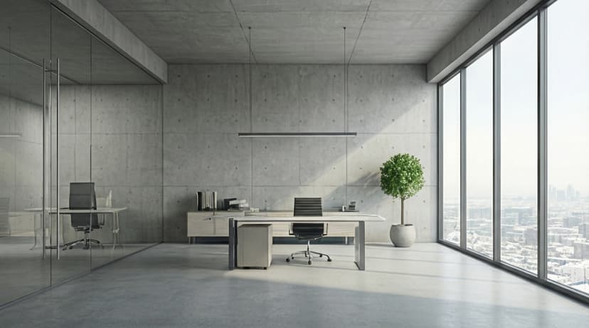 Minimal Concrete Office