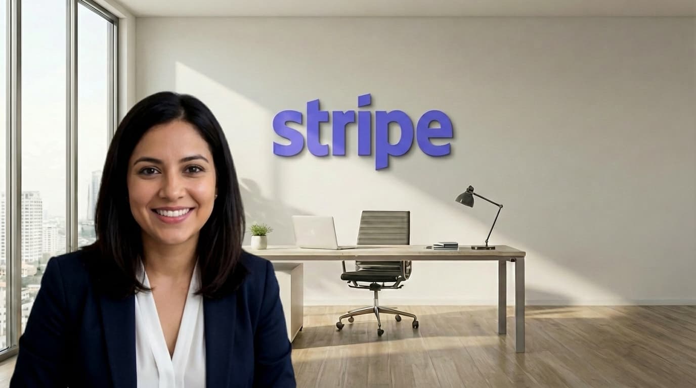 Stripe branded background example - Modern Office